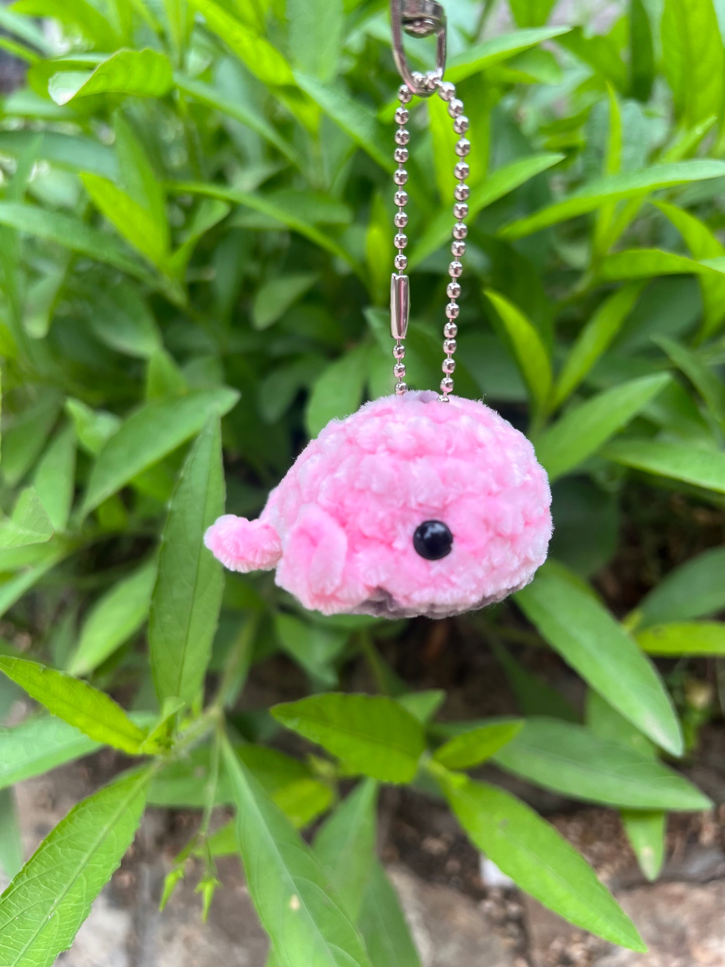 Handmade Plush whale soft keychain in India