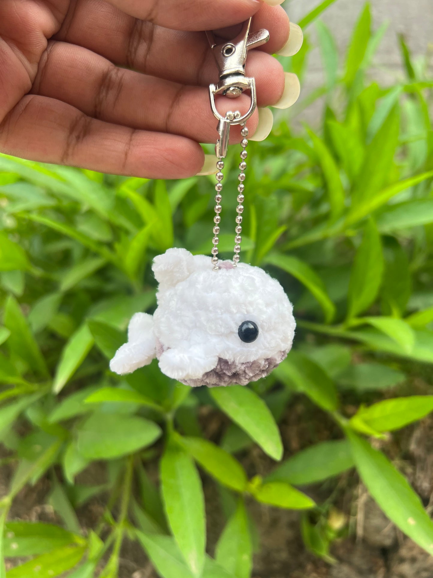 Handmade Plush Shark soft keychain in India