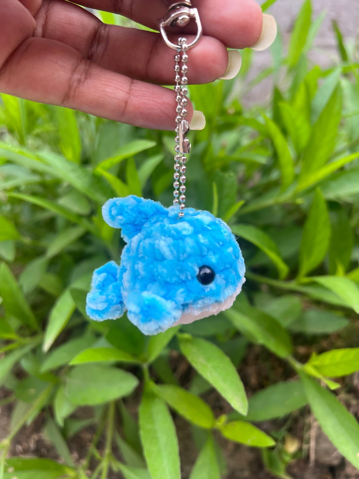 Handmade Plush Shark soft keychain in India