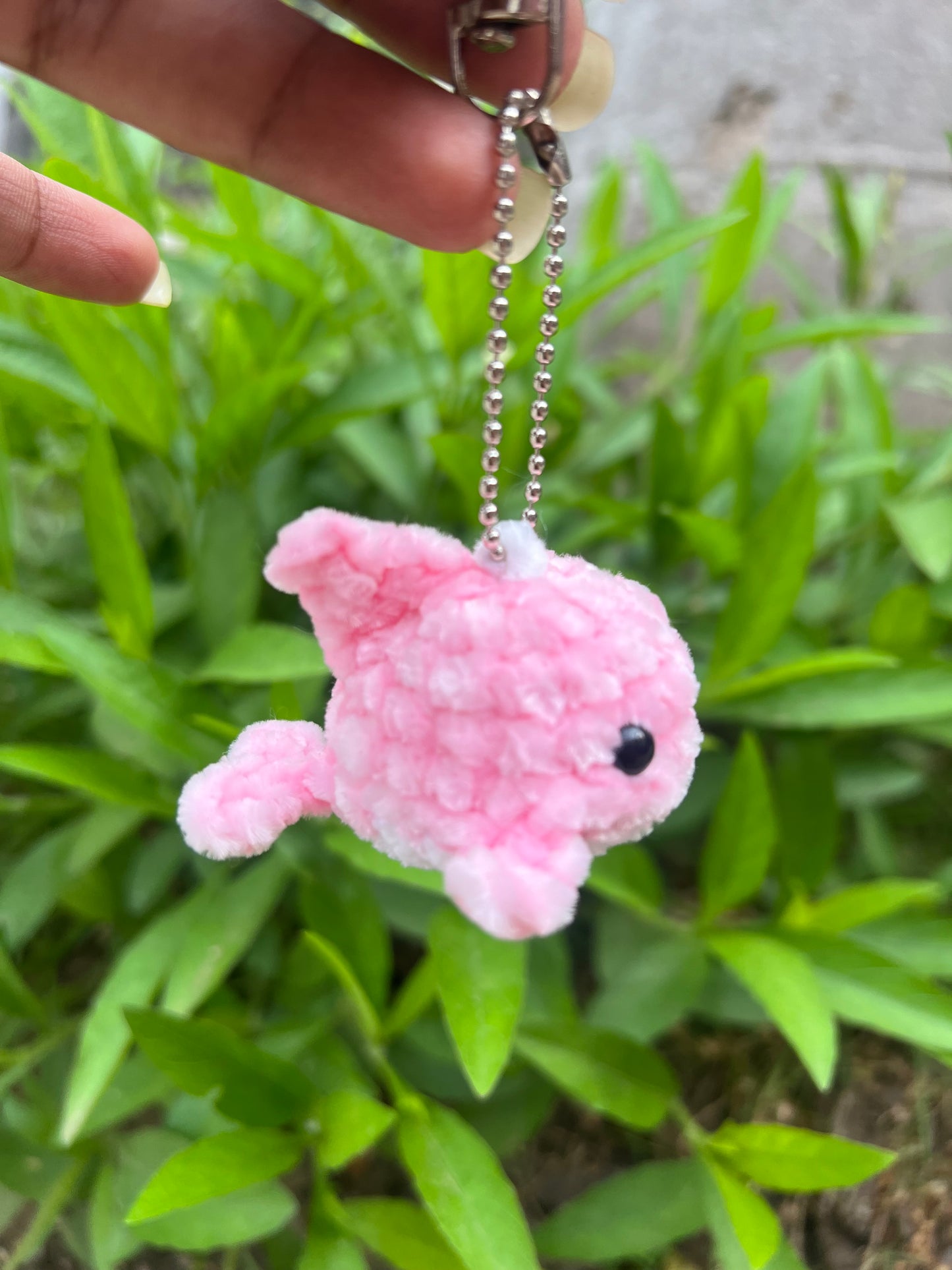 Handmade Plush Shark soft keychain in India